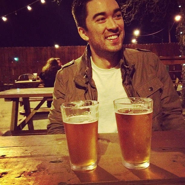 Rob Carrington enjoying an IPA or two